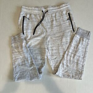 Vection Men's M Active Drawstring Elastic Waist Joggers Gray Long Tapered Leg